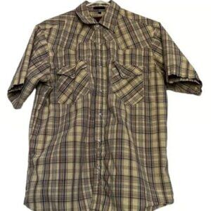 Canyon Guide Outfitters Pearl Snap Button Down Shirt Size Large EUC #M-023